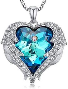 img 1 attached to Women's Angel Wing Love Heart Necklace: Perfect Mothers Day & Birthday Gifts for Her, Jewelry for Women & Girls