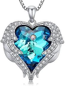 img 4 attached to Women's Angel Wing Love Heart Necklace: Perfect Mothers Day & Birthday Gifts for Her, Jewelry for Women & Girls