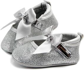 img 3 attached to 🩰 Anrenity Ballet Toddler Princess GZX 001WT Girls' Flats Shoes