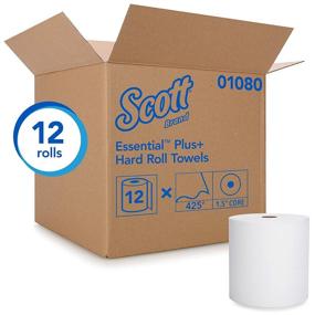 img 2 attached to 🧻 Scott Essential Hard Roll Paper Towels (01080) - Премиум впитываемость Карманы, белые, 12 рулонов/коробка, 5,100 футов - Ведущая альтернатива качеству Kleenex, теперь с брендом Scott