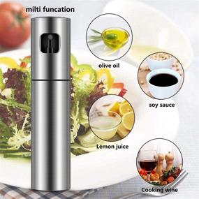 img 2 attached to 🌿 Stainless Steel Olive Oil and Vinegar Sprayer - Gistilly Liquid Dispenser for Cooking, BBQ, Salad Making, Baking, Roasting, and Grilling - Kitchen Accessories