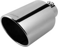 enhance vehicle performance with the upower stainless steel exhaust tip: 4" inlet, 8" outlet, 15" long, 45° angle cut, universal fit for car truck logo