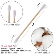 🎋 nature bamboo double round cotton swabs - 500 count cotton buds with bamboo sticks logo