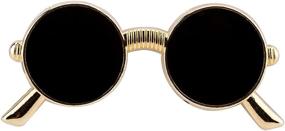 img 4 attached to 🕶️ Stylish Black Lapel Pin/Brooch with Knighthood Men's Sunglasses Design