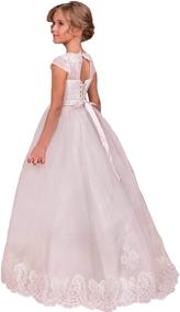 img 2 attached to 👗 White Flower Girls' Communion Dresses for Girls' Clothing - Online Shopping