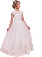 👗 white flower girls' communion dresses for girls' clothing - online shopping logo