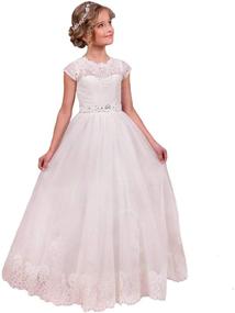 img 3 attached to 👗 White Flower Girls' Communion Dresses for Girls' Clothing - Online Shopping