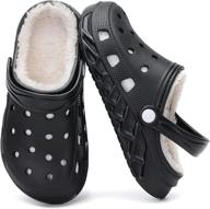 👞 warm and stylish unisex children's non-slip winter shoes - perfect for indoor and outdoor wear as clogs & mules logo