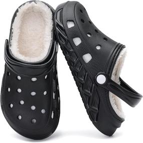 img 4 attached to 👞 Warm and Stylish Unisex Children's Non-Slip Winter Shoes - Perfect for Indoor and Outdoor Wear as Clogs & Mules