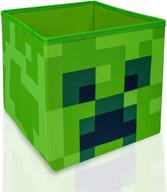 🟩 minecraft creeper storage cube organizer - 10-inch square bin, cubbies storage cubes for effective organization logo