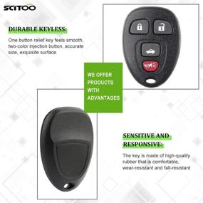 img 1 attached to SCITOO Keyless Entry Remote Key Fob - 1X4 Button for Buick Lucerne, Chevrolet Impala, Cadillac DTS - OUC60221 15912859