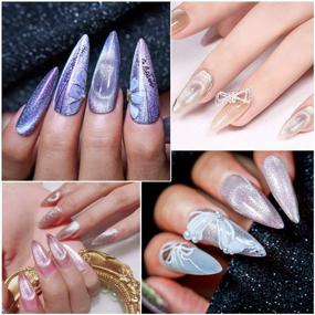 img 3 attached to 💅 Улучшите красоту ваших ногтей с набором геля для ногтей MIZHSE Crystal Cat Eye Magnetic (6 цветов)