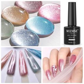 img 1 attached to 💅 Улучшите красоту ваших ногтей с набором геля для ногтей MIZHSE Crystal Cat Eye Magnetic (6 цветов)