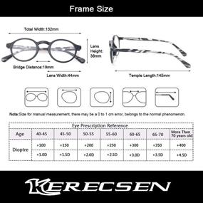 img 3 attached to 👓 Premium Collection: 4-Pack Spring Hinges Vintage Round Reading Glasses for Men & Women