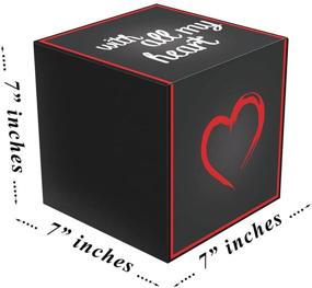 img 2 attached to 🎁 Быстрая и легкая подарочная коробка с сердцем - 7" Кэти: Решение без скотча, ножниц и упаковки! Включает тканевую бумагу, открытку и конверт. Собирается менее чем за 30 секунд. Сделано в США из переработанных материалов.