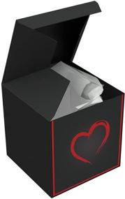 img 1 attached to 🎁 Быстрая и легкая подарочная коробка с сердцем - 7" Кэти: Решение без скотча, ножниц и упаковки! Включает тканевую бумагу, открытку и конверт. Собирается менее чем за 30 секунд. Сделано в США из переработанных материалов.