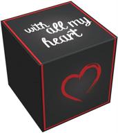 🎁 quick and easy gift box with heart - 7" kati: no-tape, no-scissors, no-wrapping solution! includes tissue paper, note card & envelope. assembles in under 30 seconds. made in usa with recycled materials. logo