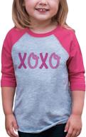 ❤️ valentine's day kids xoxo pink raglan by 7 ate 9 apparel logo