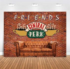 img 3 attached to 🏢 Vibrant 8x6ft Vinyl Central Perk Pub Photo Backdrop - Rustic Brick Wall Decorations for Coffee Shop Photography, Friends Photo Booths, Studio Props, & TV Show Background