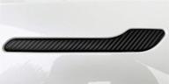 🔲 premium carbon fiber black full door handle wrap for tesla model 3/y - custom cut graphics logo