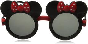 img 3 attached to WebDeals - Stylish Children's Mouse Ear Round Flip Out Sunglasses for Fun and Protection