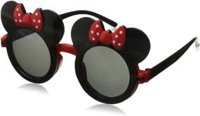 img 4 attached to WebDeals - Stylish Children's Mouse Ear Round Flip Out Sunglasses for Fun and Protection