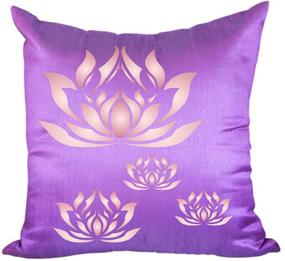 img 3 attached to Lotus Flowers Stencil (S) - Large 6.5 x 6.5 inch Lotus Flower Mural Stencil Template for Painting