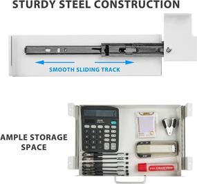 img 2 attached to 🗄️ Gome Under Desk Pull-Out Drawer - Office Storage Organizer, Easy Slide-Out Pencil Drawer for Space Saving, Sit-Stand Workstation Desk Drawer (1.2" Support bar Under Desk)