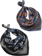 🧣 2 packs of premium satin silk hair scarves: bandana scarves & neckerchiefs for women logo