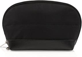 img 4 attached to Black Small Cosmetic Bag: Stylish and Waterproof Makeup Bag for Travel - Portable and Ethereal Toiletry Bag for Women