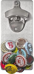 img 4 attached to 🍺 Premium Wall Mounted Beer Bottle Opener with Magnetic Cap Catcher - Fridge Mountable | Unique Housewarming Gift & Cool Beer Lover Gifts for Men!