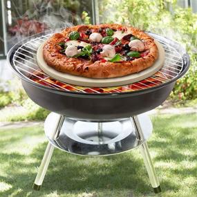 img 3 attached to 🍕 Cook N Home 14-inch Round Pizza Grilling Baking Stone, Cream - 5/8-inch thickness