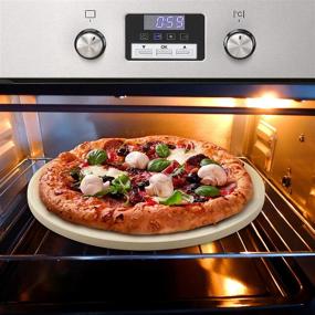 img 1 attached to 🍕 Cook N Home 14-inch Round Pizza Grilling Baking Stone, Cream - 5/8-inch thickness