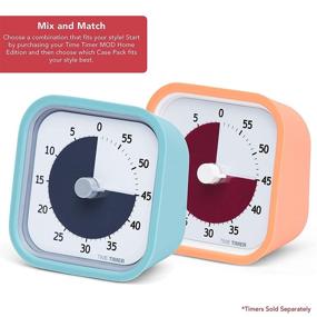 img 3 attached to 🕒 TIME TIMER Home MOD Color Cases - Teaching Aid for Academic Settings, Homeschooling Tool, Student Desk Clock and Productive Office Meetings with Silent Operation (Set of 2), Orange & Blue Set