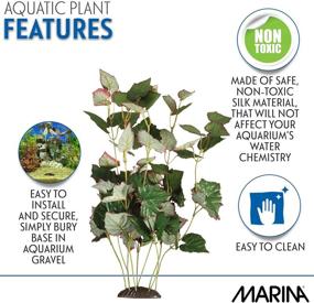 img 1 attached to Enhance Your Fish Tank with Marina Ecoscaper 12-Inch Silk Plant Trapa Natans – PP194!