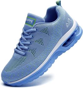 img 4 attached to 👟 Lightweight Air Sports Walking Sneakers for Women - Breathable Gym Jogging Running Tennis Shoes (US 5.5-11 B(M))