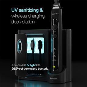 img 1 attached to AquaSonic Black Series PRO – Ultra Whitening Toothbrush with UV Sanitizing Base – 4 Modes & Smart Timers – UV Sanitizing & Charging Travel Case – UltraSonic Electric Toothbrush – 6 Proflex Brush Heads for Superior Dental Care