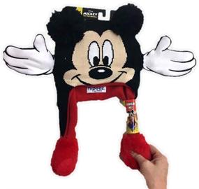 img 1 attached to 🐭 Stay Warm and Playful with the Disney Mickey Mouse Flipeez Squeeze and Flap Winter Hat