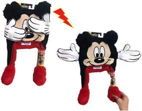 img 3 attached to 🐭 Stay Warm and Playful with the Disney Mickey Mouse Flipeez Squeeze and Flap Winter Hat