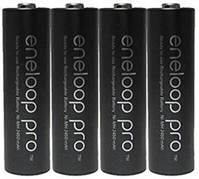 img 2 attached to 🔋 Eneloop Pro AA High Capacity Ni-MH Rechargeable Batteries (4-Pack) with Holder: Long-lasting Power Solution