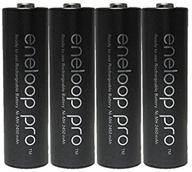 🔋 eneloop pro aa high capacity ni-mh rechargeable batteries (4-pack) with holder: long-lasting power solution logo