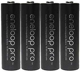 img 4 attached to 🔋 Eneloop Pro AA High Capacity Ni-MH Rechargeable Batteries (4-Pack) with Holder: Long-lasting Power Solution