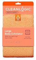 🧼 x-large exfoliating body scrubber by clean logic - pack of 3, assorted colors logo