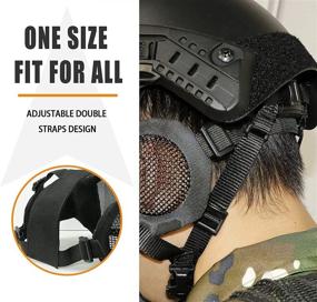 img 1 attached to AOUTACC Airsoft Protective Gear Set: Mesh Mask with Ear Protection & Tactical Goggles for Paintball, CS & Survival Games - Kid & Adult Men Women