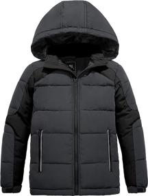 img 4 attached to 🧥 ZSHOW Winter Puffer Quilted Boys' Hooded Clothing - Jackets & Coats