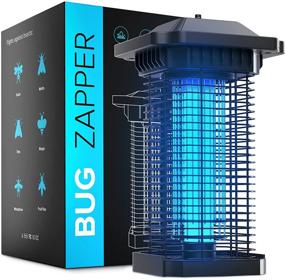 img 4 attached to 🦟 IPx4 Waterproof Bug Zapper: Outdoor Electric Mosquito Killer Lamp for Patio, Backyard, and Home - Effectively Traps Gnats, Insects, and Fruit Flies