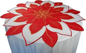 img 1 attached to 🌿 EcoSol Designs Embroidered Centerpiece Poinsettia: Earth-friendly Elegance for Your Holiday Table