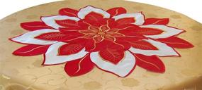 img 2 attached to 🌿 EcoSol Designs Embroidered Centerpiece Poinsettia: Earth-friendly Elegance for Your Holiday Table