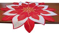 🌿 ecosol designs embroidered centerpiece poinsettia: earth-friendly elegance for your holiday table logo