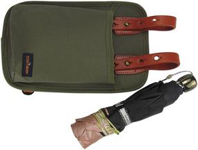 img 3 attached to 🚲 TOURBON Canvas & Leather Bicycle U-Lock Tote: Stylish Bike Lock Holster Bag